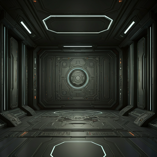 Luxurious futuristic interior